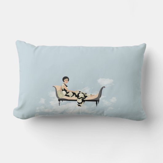 雲の中のレカミエ ランバークッション (正面)