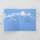 雲の中の卒業式の帽子 カード (内部)