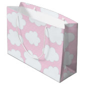雲の中の可愛いユニコーンパーティーバッグ ラージペーパーバッグ (裏面アングル)