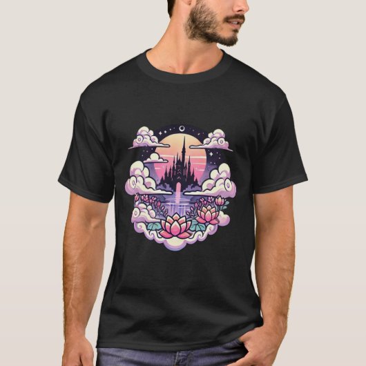 『雲の中の城 – 蓮の夢』 Tシャツ (正面)
