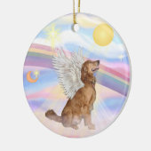 雲の中の天使 ゴールデンレトリバー セラミックオーナメント (左)