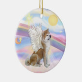 雲の中の天使 秋田犬 セラミックオーナメント (右)