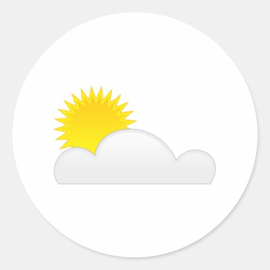 雲の中の太陽 ラウンドシール (正面)