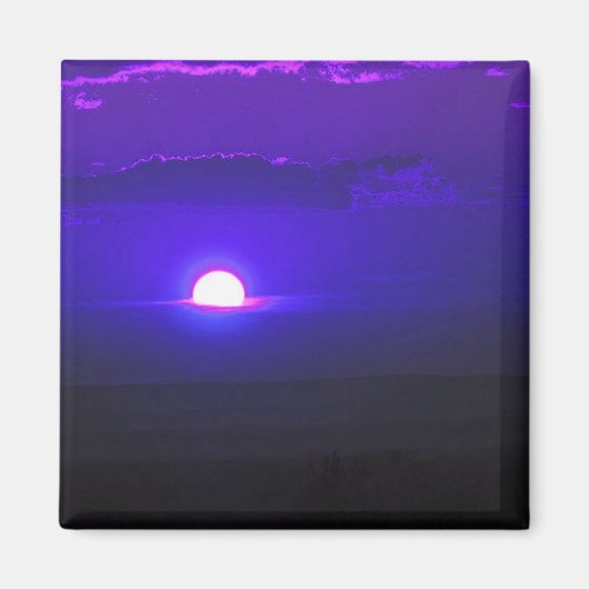 雲の中の太陽（紫） マグネット (正面)