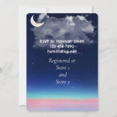 雲の中の子犬ベビーシャワー招待状 招待状 (裏面)