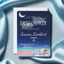 雲の中の子犬ベビーシャワー招待状 招待状