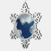 雲の中の曲線 スノーフレークピューターオーナメント (右)