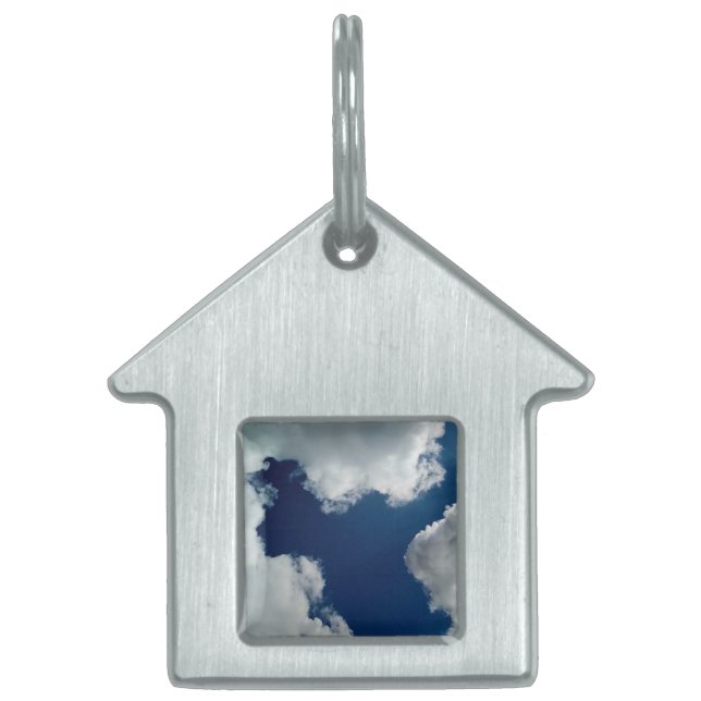 雲の中の曲線 ペットネームタグ (正面)