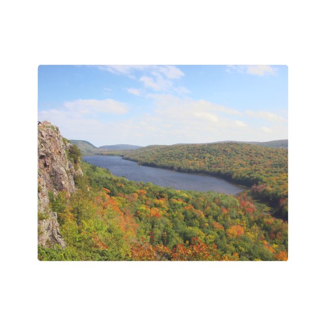 雲の中の湖メタルウォールアート メタルプリント (正面)