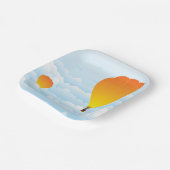 雲の中の熱気球 ペーパープレート (傾斜あり)