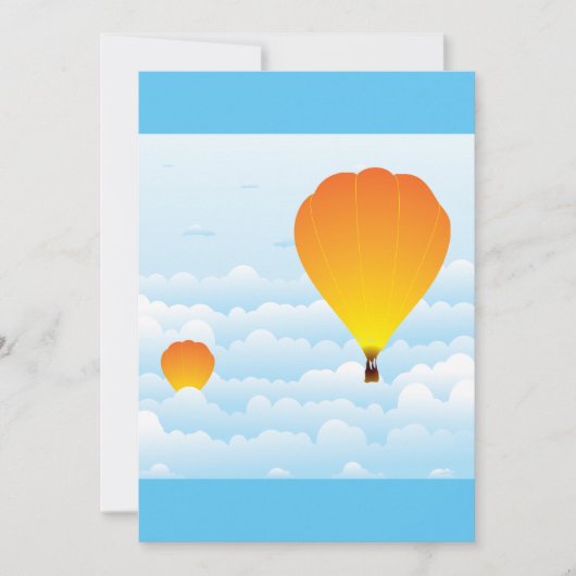 雲の中の熱気球 招待状 (正面)