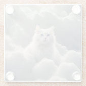 雲の中の猫 ガラスコースター (裏面)