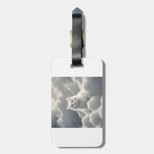雲の中の猫 ラゲッジタグ (裏面縦)