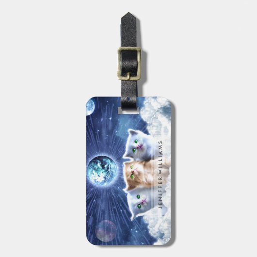 雲の中の猫 ラゲッジタグ (正面縦)