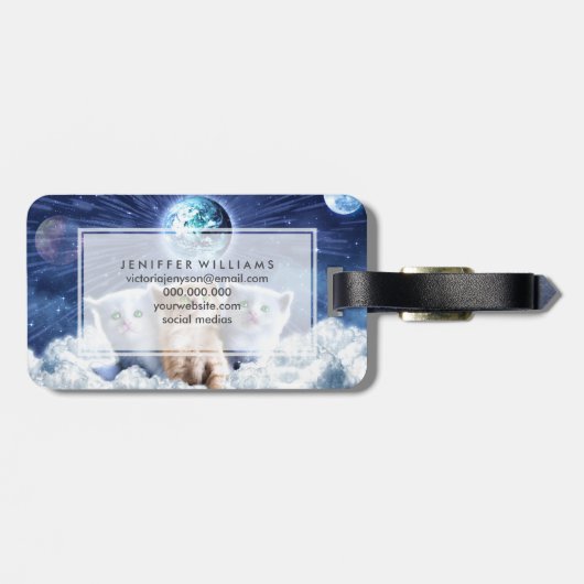 雲の中の猫 ラゲッジタグ (裏面横)