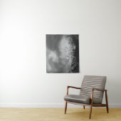 雲の中の白黒の山 タペストリー (インサイチュ)