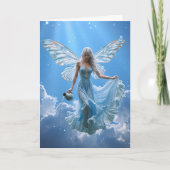 雲の中の美しいアクエリアスの妖精 カード (正面)