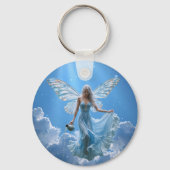 雲の中の美しいアクエリアスの妖精 キーホルダー (裏面)