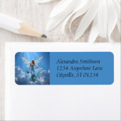 雲の中の美しいアクエリアスの妖精 ラベル (インサイチュ)