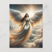 雲の中の美しい天使 ポストカード (正面)