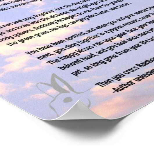 雲の中の虹の橋の詩 ポスター (角)