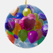 雲の中の虹の風船 セラミックオーナメント (裏面)