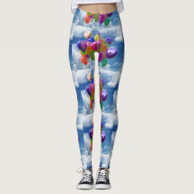 雲の中の虹の風船