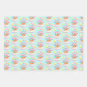 雲の中の赤ちゃん動物 ラッピングペーパーシート (正面)