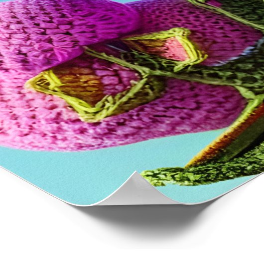 雲の中の野生の花デジタルアート ポスター (角)