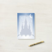 雲の中の青い夢の城スターリームーンスカイ ポストイット (デスク上)