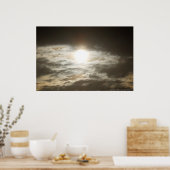 雲の中の青銅の日の出ポスター ポスター (キッチン)