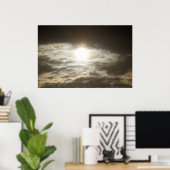 雲の中の青銅の日の出ポスター ポスター (ホームオフィス)