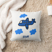 雲の中の飛行機 オーダーメイド / 子供用 航空グッズ クッション (ブランケット)