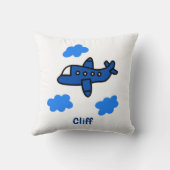 雲の中の飛行機 オーダーメイド / 子供用 航空グッズ クッション (裏面)