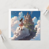 雲の中を散歩すること カード (正面/裏面インサイチュ)