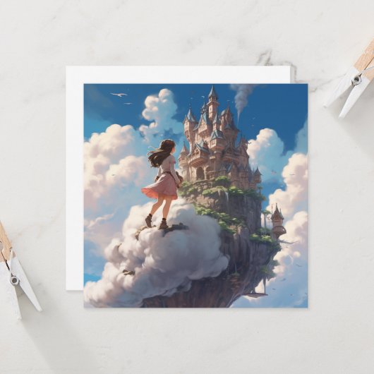 雲の中を散歩すること カード (正面/裏面インサイチュ)