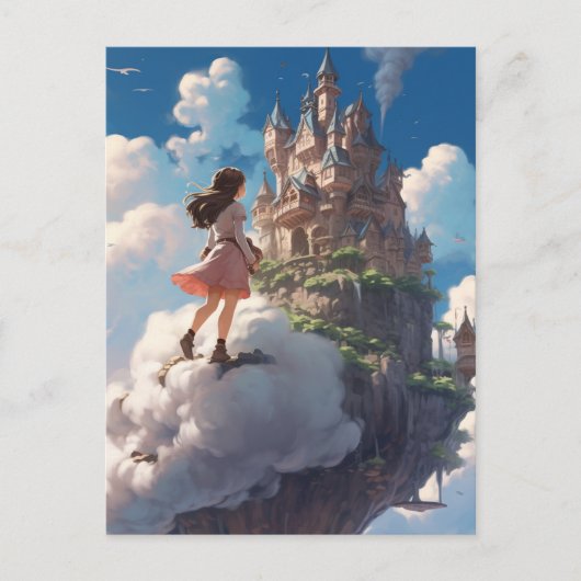 雲の中を散歩すること ポストカード (正面)