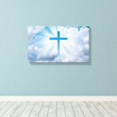 雲の中を横切る キャンバスプリント (インサイチュ (ウッドフロア))