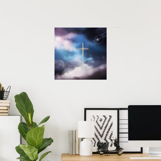 雲の中を横切る ポスター (ホームオフィス)