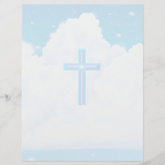 雲の中を横切る – 8.5インチx 11インチひな形シート (正面)