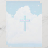 雲の中を横切る – 8.5インチx 11インチひな形シート (正面/裏面)