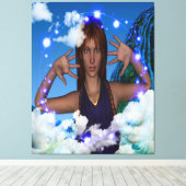 雲の中を進む キャンバスプリント (インサイチュ (ウッドフロア))