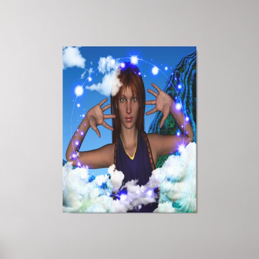 雲の中を進む キャンバスプリント (正面)