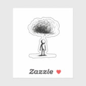 雲の中考えで シール (シート)