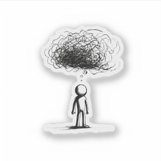 雲の中考えで シール (正面)