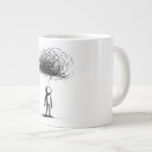 雲の中考えで ジャンボコーヒーマグカップ (正面右)