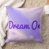 雲の分離 – 紫/薄紫と紫の文字枕 クッション (ブランケット)