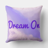 雲の分離 – 紫/薄紫と紫の文字枕 クッション (裏面)