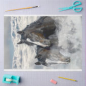 雲の切り離し内の馬2 薄葉紙 (クラフト)