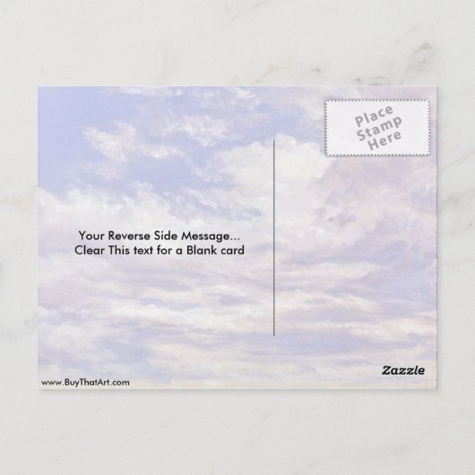雲の勉強ジョン・ザプリス ポストカード (裏面)